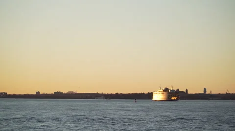 NYC Water Ferry Stock Footage 56864214