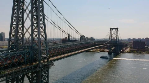 NYC Williamsburg Bridge Video stock 93000259