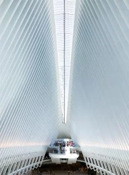 NYC World Trade Centre Oculus Train Station (All White) Stock Photos