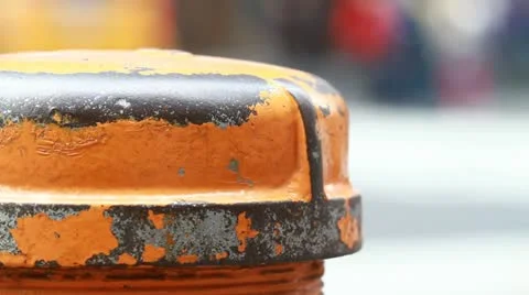 NYC Yellow Post Stock Footage 12413314