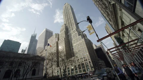 NYC_skyscraper_day_wide Video stock 39947549