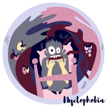 Nyctophobia Stock Illustration