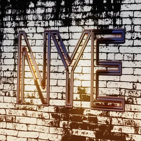 NYE and brick wall as BG Stock-Footage 69536396