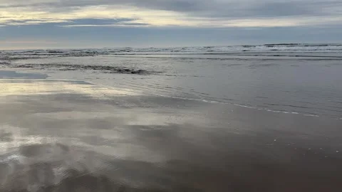 Nye Beach in Newport Oregon Stock Footage 322797119
