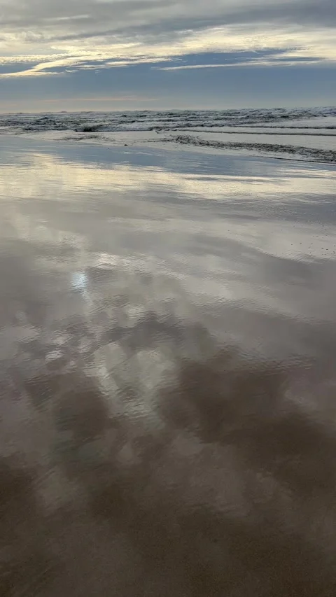 Nye Beach in Newport Oregon Stock Footage 322797158