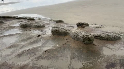 Nye Beach in Newport Oregon Stock Footage 322797213