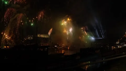 NYE fireworks Stock Footage 323992876