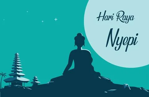 Nyepi Day Stock Illustration