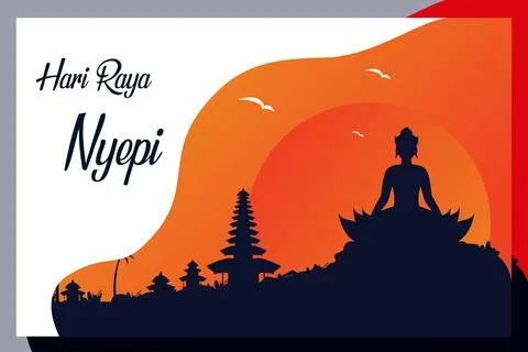 Nyepi Day Stock Illustration