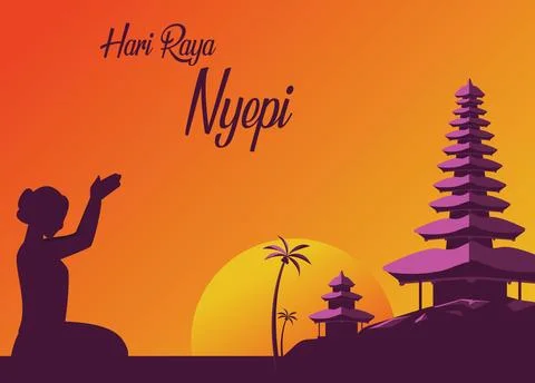 Nyepi Day Stock Illustration