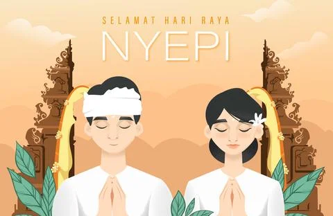 Nyepi Day Stock Illustration