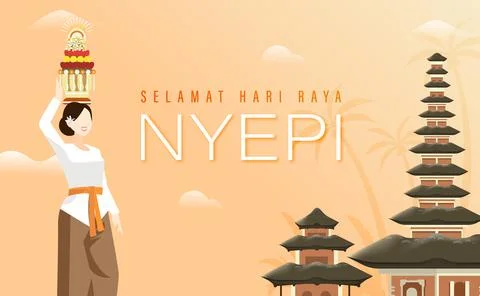 Nyepi Day Stock Illustration