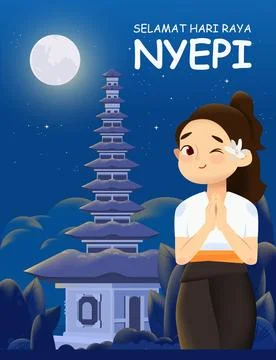 Nyepi Day Stock Illustration