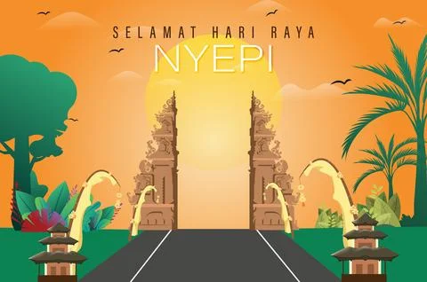 Nyepi Day Stock Illustration