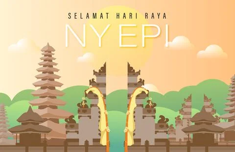 Nyepi Day Stock Illustration