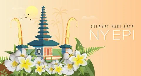 Nyepi Day Stock Illustration