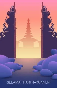 Nyepi Day Stock Illustration