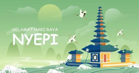 Nyepi Day Stock Illustration