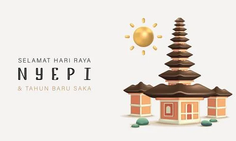 Nyepi Day Stock Illustration