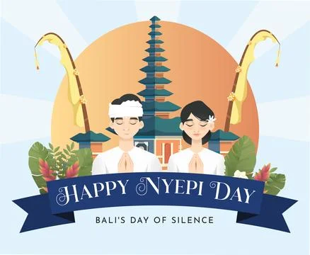 Nyepi Day Stock Illustration
