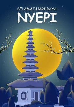 Nyepi Day Stock Illustration