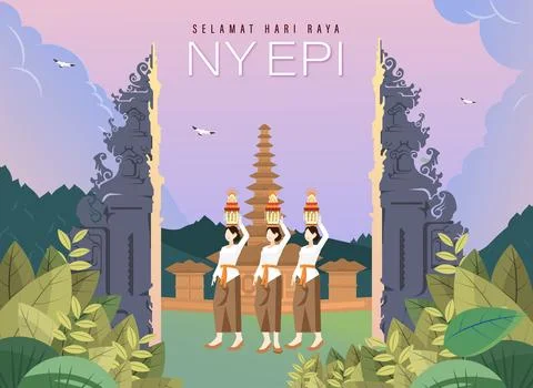 Nyepi Day Stock Illustration