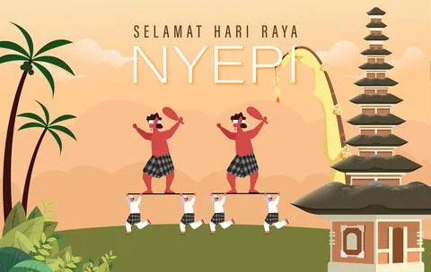 Nyepi Day Stock Illustration