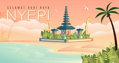 Nyepi Day Stock Illustration
