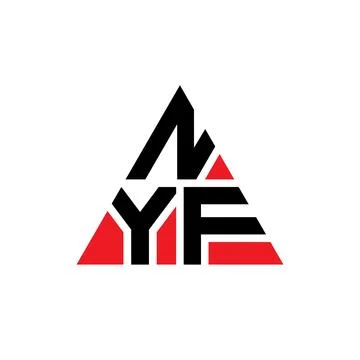 NYF triangle letter logo design with triangle shape. NYF triangle logo desi.. Illustrazione stock