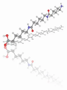 Nylon 6 polymer molecule Stock Illustration
