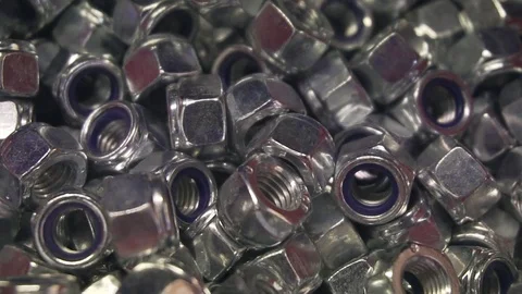 Nylon-Insert Nuts Stock Footage 77024173