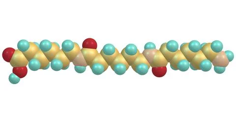 Nylon molecular structure isolated on white background Stock Illustration