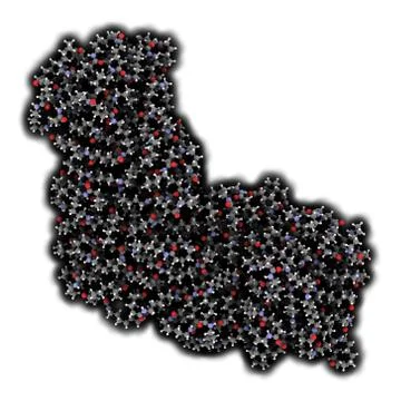 Nylon (nylon-6,6) plastic polymer, chemical structure. Stock Illustration