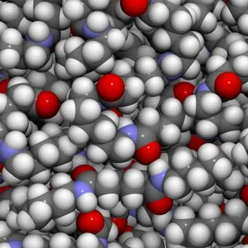 Nylon (nylon-6,6) plastic polymer, chemical structure - detail. Stock Illustration