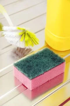 Nylon pan scourer Stock Photos