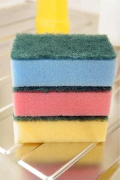Nylon pan scourers Stock Photos