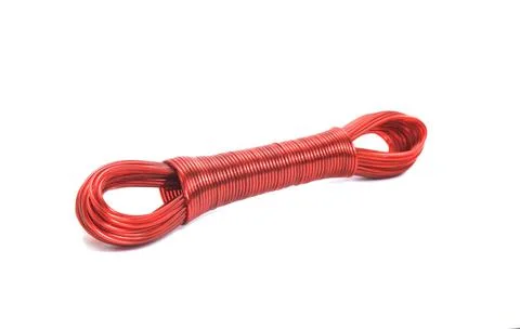 Nylon rope on a white background Stock Photos
