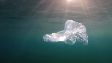 Nylon by sea surface Stock Footage 12548063