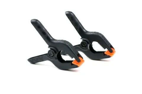 Nylon spring clamps Stock Photos