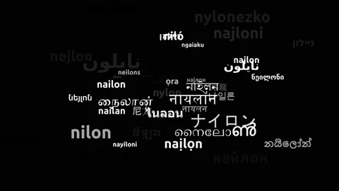Nylon Translated in 46 Worldwide Languages Endless Looping 3d Zooming Wordclo Video stock 145212669