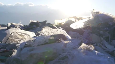 Nylons illuminated by the sun be shaken by a strong wind in slow motion Stock-Footage 45448187