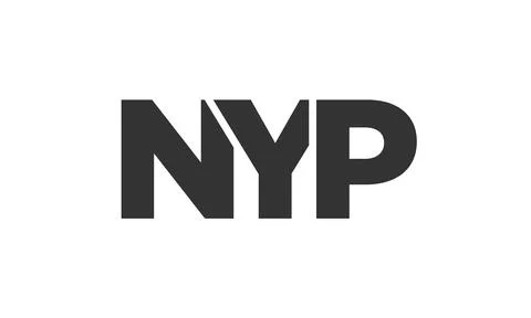 NYP logo design template with strong and modern bold text. Initial based ve.. Stock Illustration