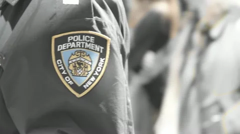 Nypd officer patch Stock Footage 11150184