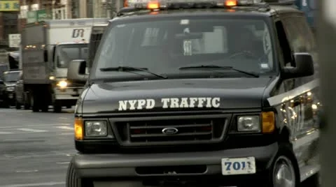 NYPD Traffic Vehicle Stock Footage 22158969