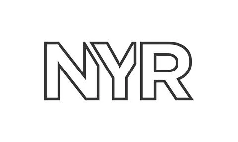 NYR logo design template with strong and modern bold text. Initial based ve.. Stock Illustration