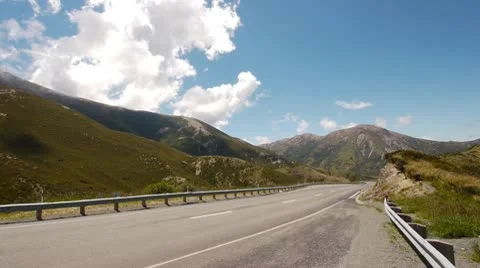 NZ Mountain Road Video stock 10728586