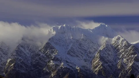 NZ mountains timelapse Stock Footage 74687253
