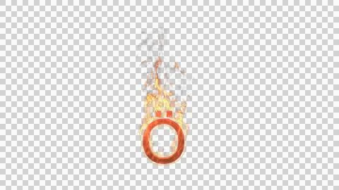 Ö - Burning letter Stock Illustration