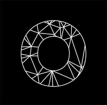 O geometric triangle block chain font Stock Illustration