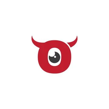 O initial letter with devil horn Stock Illustration